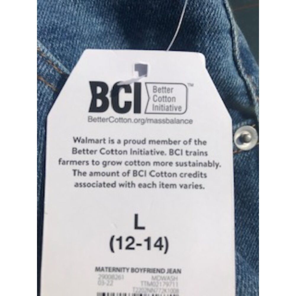Women's Size: Large {12-14} Maternity Boyfriend Jeans Time and Tru . New w/ Tags - Picture 4 of 4
